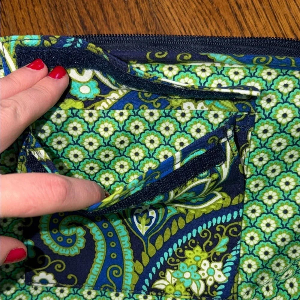 Vera Bradley Blue and Green Paisley Laptop Bag